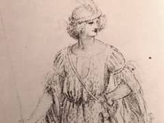 Drawing of a Fancy Dress Costume by Leonardo da Vinci