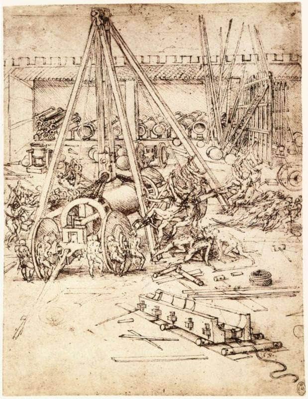 Cannon Foundry, 1488 by Leonardo da Vinci