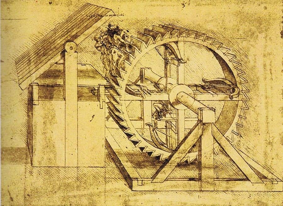 Machine Gun Design by Leonardo da Vinci