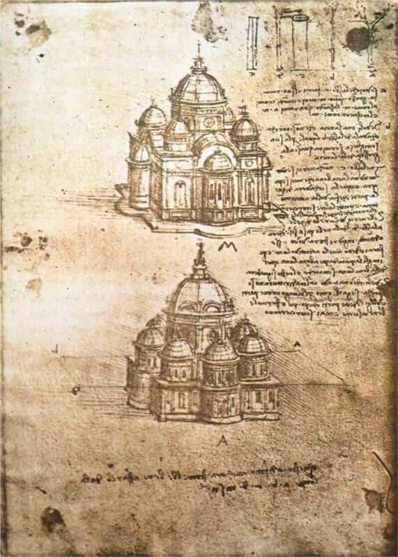 Studies of Central Plan Buildings - by Leonardo da Vinci